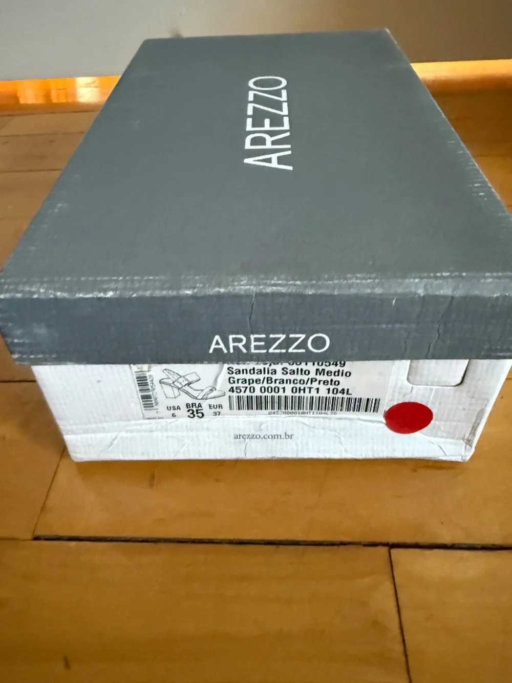 Arezzo Colorblock Block Heel Sandals sz 6